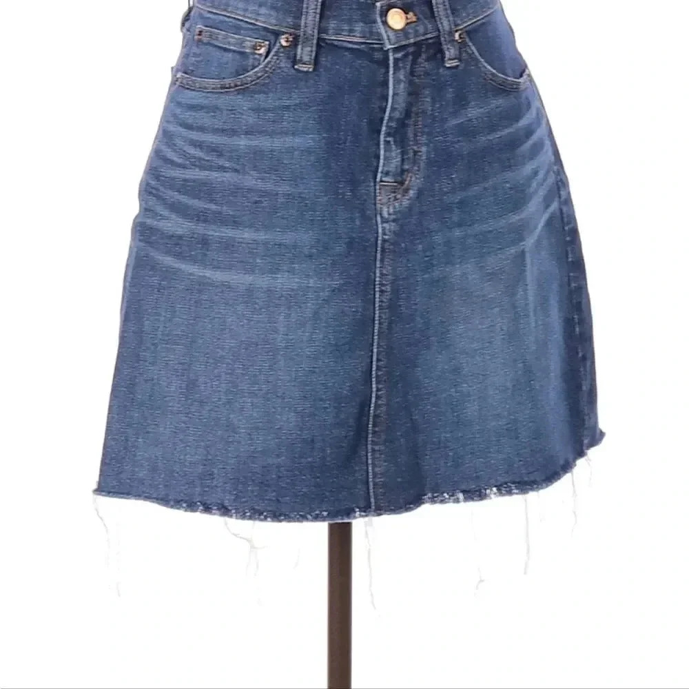 J. Crew Blue A-Line Mini Skirt Casual